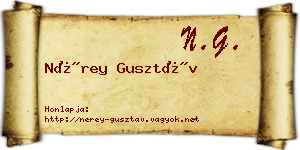 Nérey Gusztáv névjegykártya