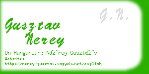 gusztav nerey business card
